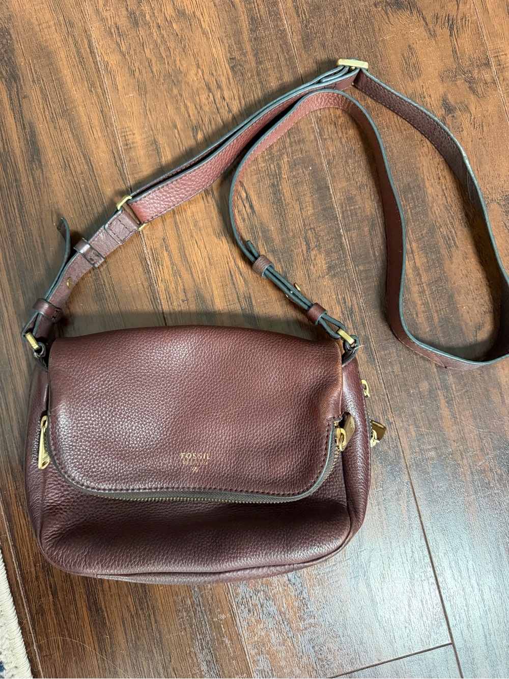 Fossil Women's Pebbled Leather Crossbody Bag